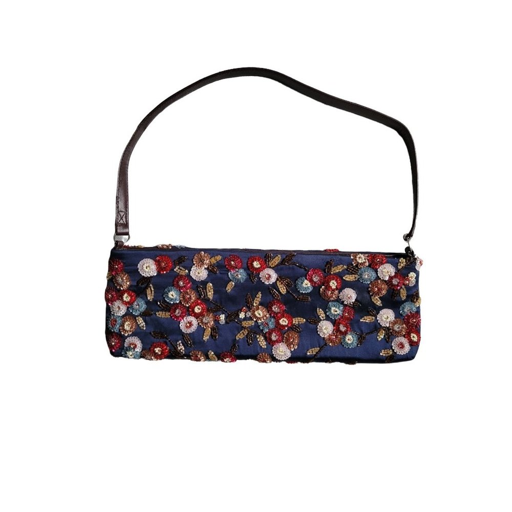Anthropologie x Santi Beaded Floral Clutch Purse